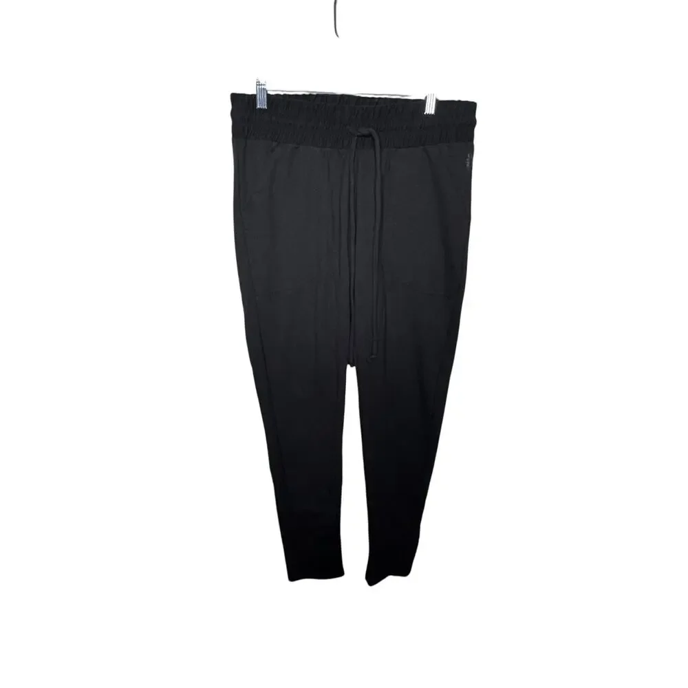 Free People Movement Black Smocked Waist Sweatpants Women’s‎ M Joggers Lounge
